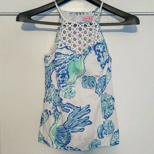 EUC Lilly Pulitzer Larina top Barefoot Princess